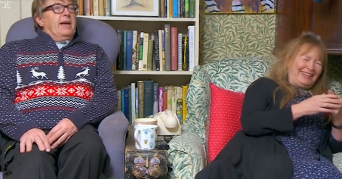 Viewers of Channel 4's Gogglebox disgusted over Giles and Mary's filthy chair