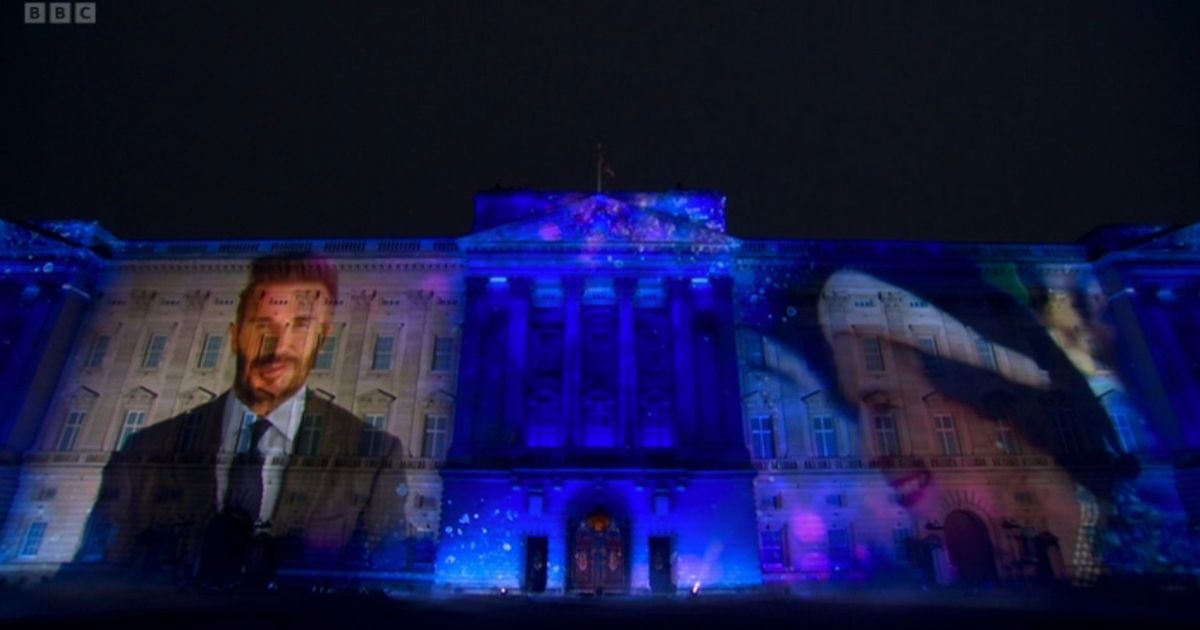 David Beckham beamed onto Buckingham Palace with emotional message to the Queen