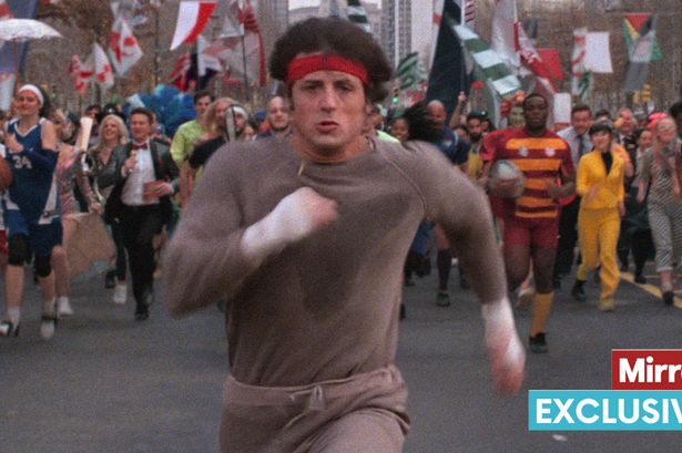 Sylvester Stallone's epic Rocky scene recreated for advert involving 100s of extras