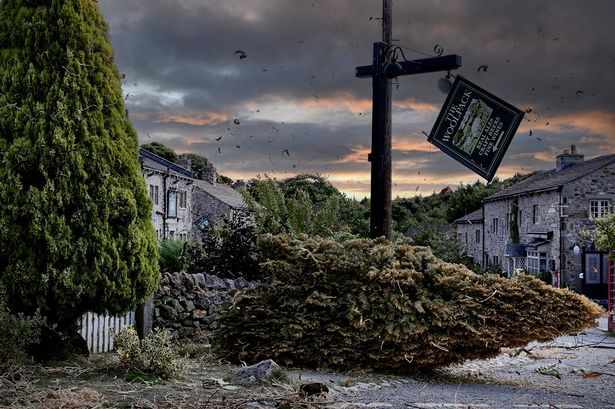 Emmerdale releases first picture of devastating storm as village destroyed amid 'deaths'