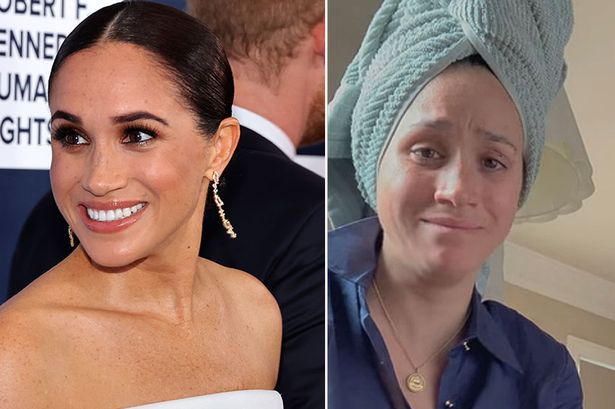 Harry and Meghan's video diaries baffle viewers as make-up free Duchess appears in towel