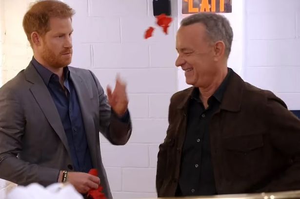 Prince Harry brutally mocks royal traditions in TV skit with Tom Hanks